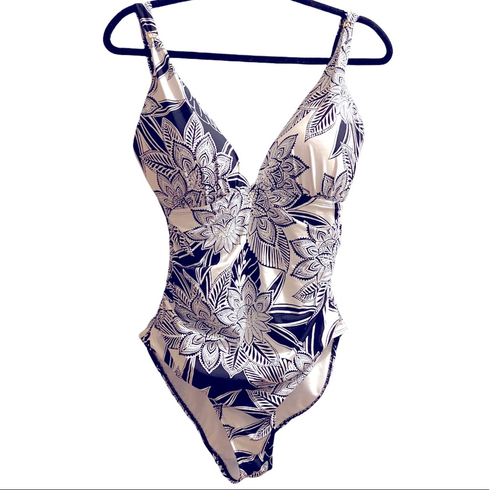 Lauren Ralph Lauren One Piece Bathing Suit Sz 12 EUC